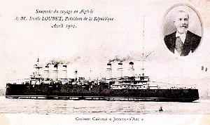 ALGERIE - VOYAGE DU PRESIDENT LOUBET EN 1903  - CROISEUR-CUITASSIER JEANNE D'ARC